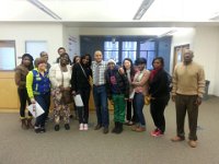 20131121 145350  Louis Torres '02 speaks to the Freshman Seminar class on campus.  The NAA has partnered with the University to bring alums to speak with freshmen students about their time at Shaw, degree choices and career paths.  Previous speakers include Brian Vinson '03, Dr. Virginia Wright '97 and Traevis Kilgore '07.